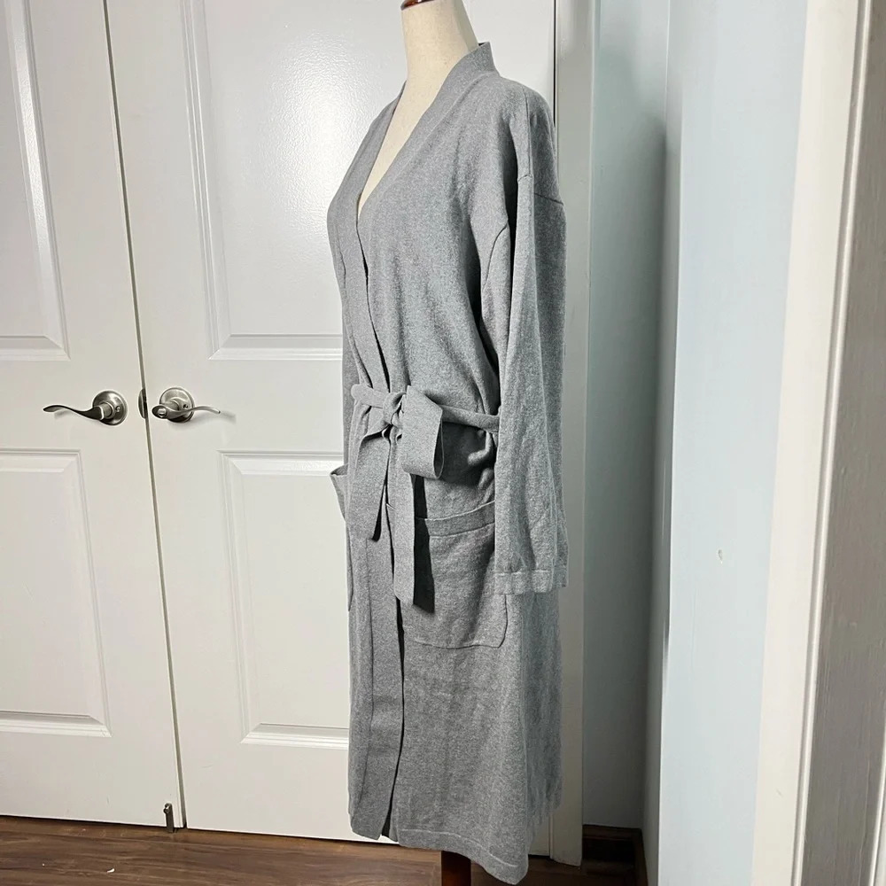M.I.L.A long belted cashmere blend sweater coat size S - Picture 8 of 13